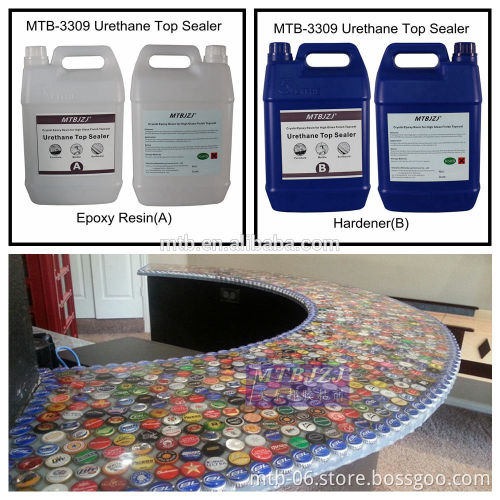 Crystal Clear Bartops Epoxy Resin with Bottle Caps